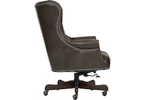 conrad burnished walnut desk chair   