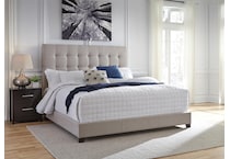 contemporary  beige king headboard   