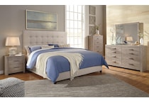 contemporary  beige king headboard   