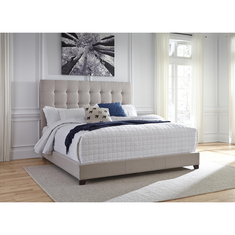 contemporary  beige king headboard   