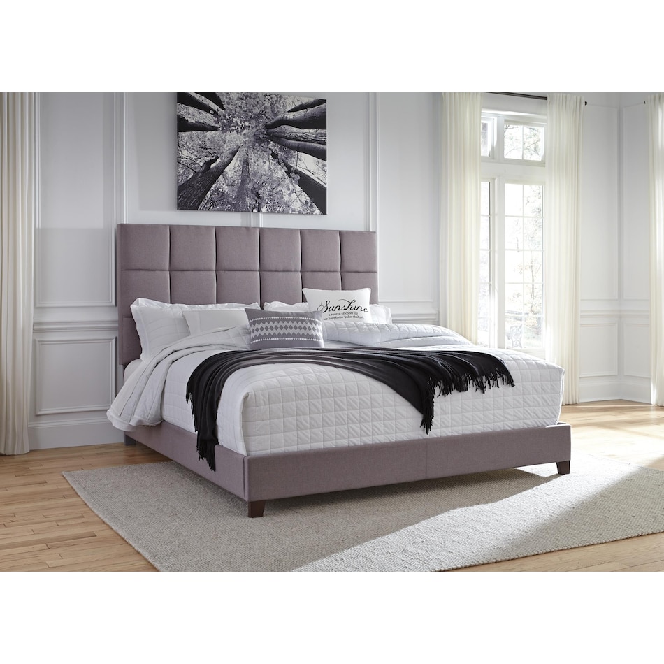 contemporary  grey king headboard   