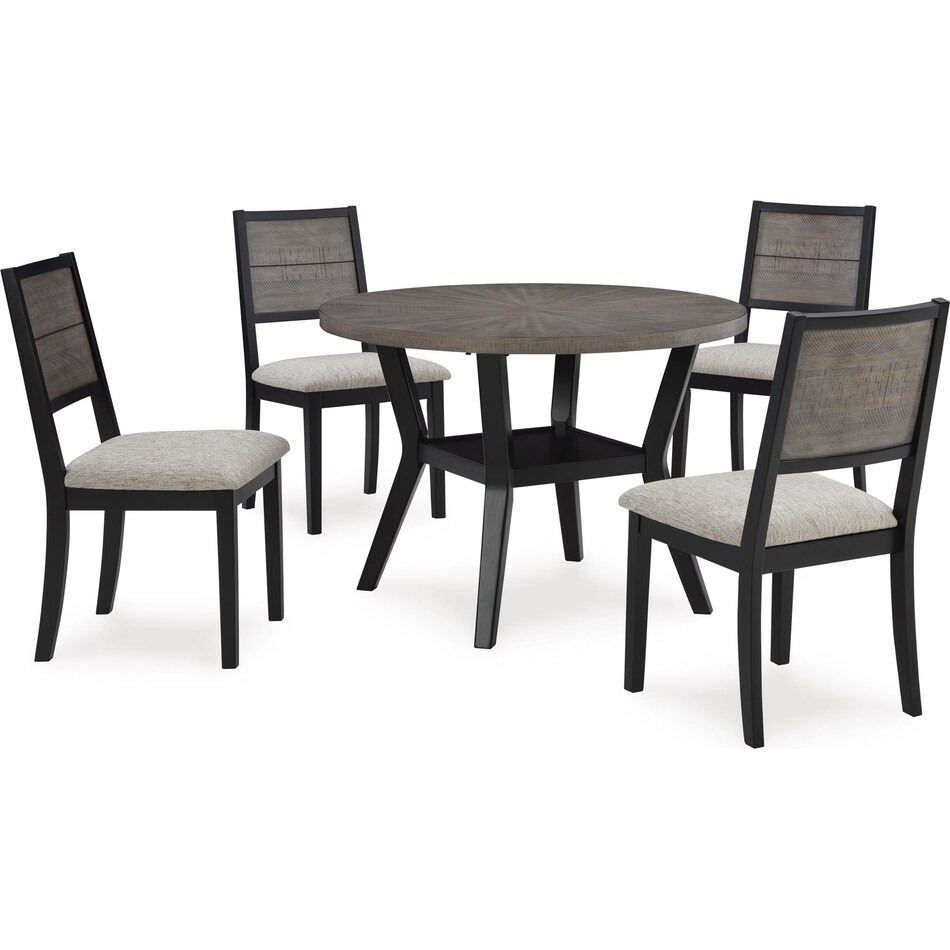 corloda black gray dining set   