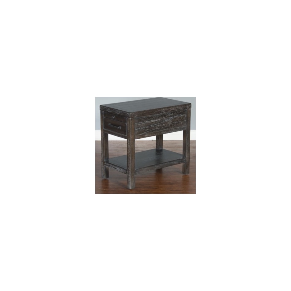 cornell kettle black chairside table   