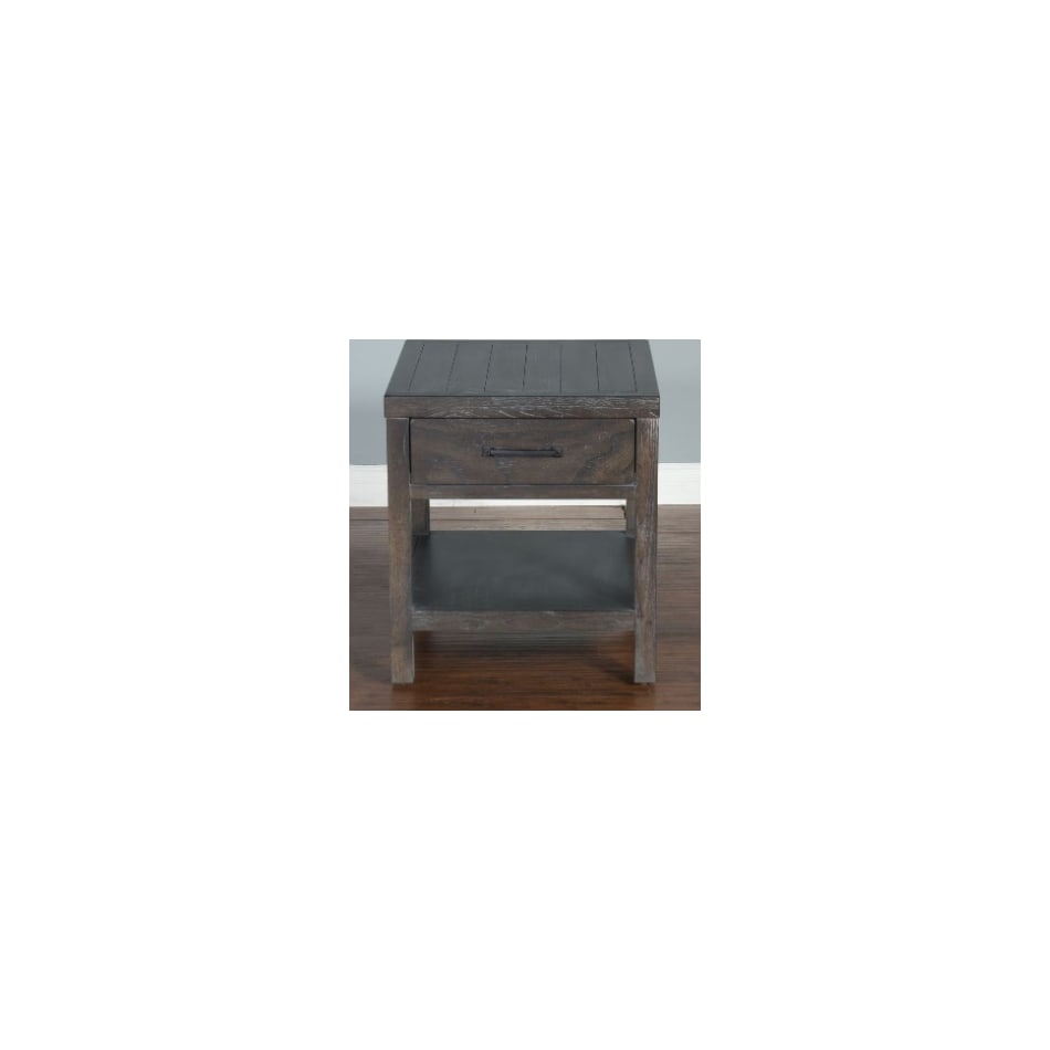 cornell kettle black end table   