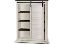 country view european cottage white accent bookcase   