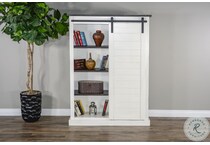 country view european cottage white accent bookcase   