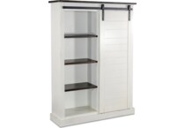 country view european cottage white accent bookcase   
