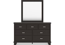 covetown dark brown mirror   