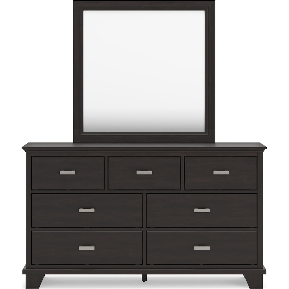 covetown dark brown mirror   