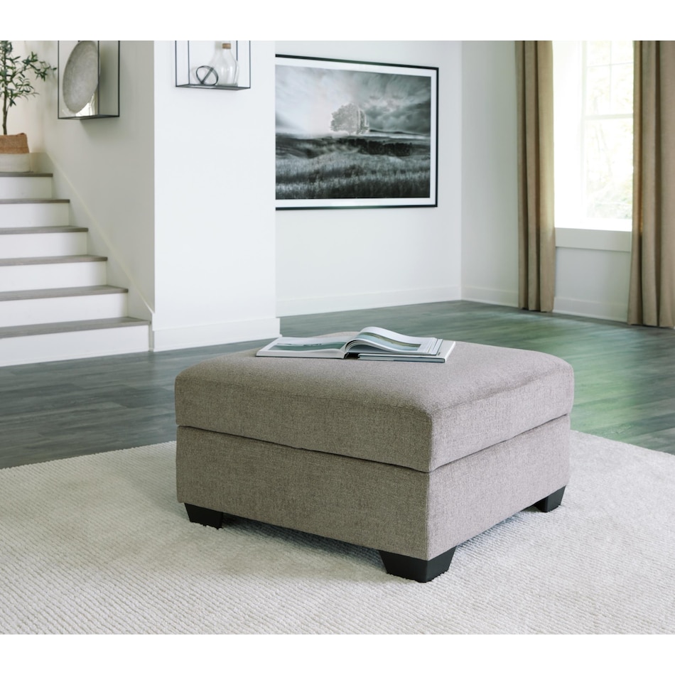creswell grey ottoman   
