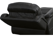 crofton black power leather recliner   