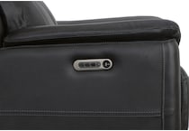 crofton black power leather recliner   