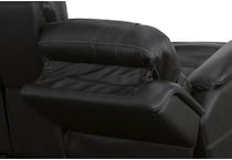 crofton black power leather reclining console loveseat   