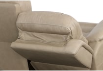 crofton pebble power leather reclining sofa   
