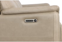 crofton pebble power leather reclining sofa   