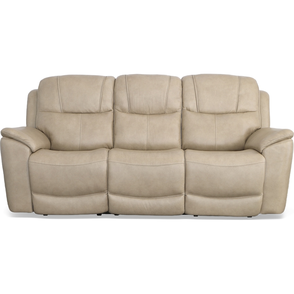crofton pebble power leather reclining sofa   