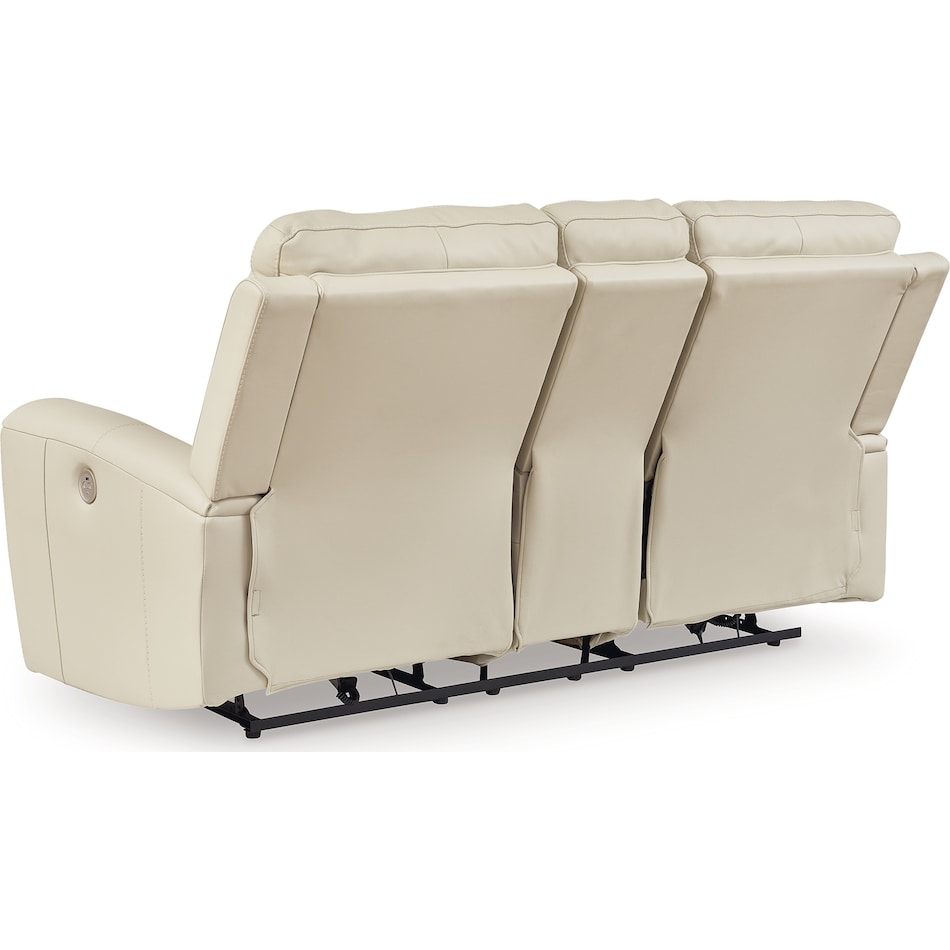 dahlmoore almond power leather reclining console loveseat   