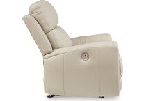 dahlmoore cream power leather recliner   