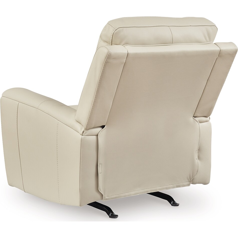 dahlmoore cream power leather recliner   