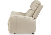 dahlmoore cream power leather recliner   