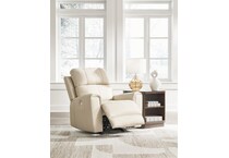 dahlmoore cream power leather recliner   