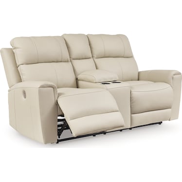 DAHLMORE LEATHER POWER LOVESEAT