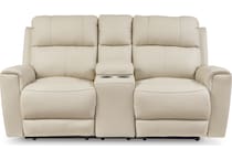 dahlmoore power leather reclining console loveseat   