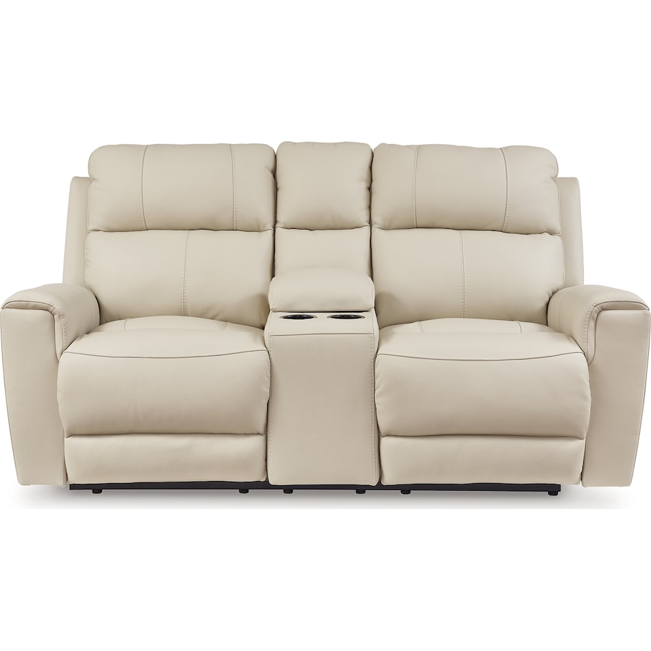 dahlmoore power leather reclining console loveseat   