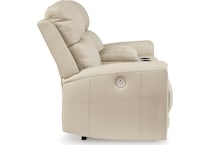 dahlmoore power leather reclining console loveseat   