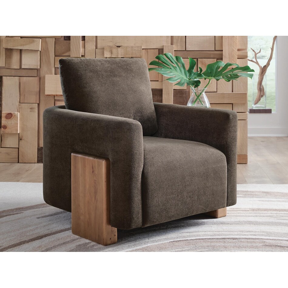 dairlett brown accent chair   