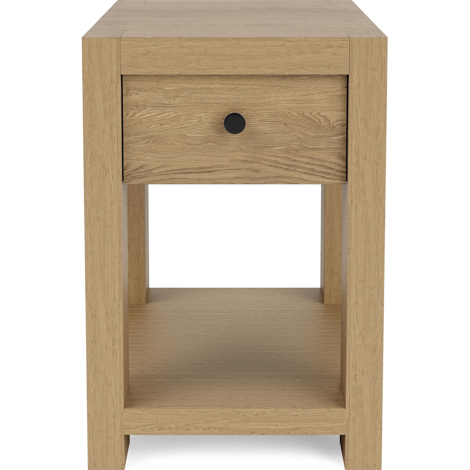 dakota pale oak chairside table   