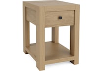 dakota pale oak chairside table   