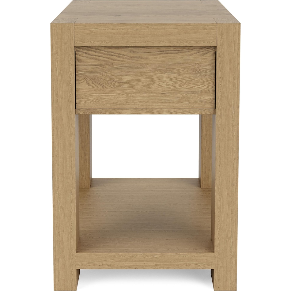 dakota pale oak chairside table   