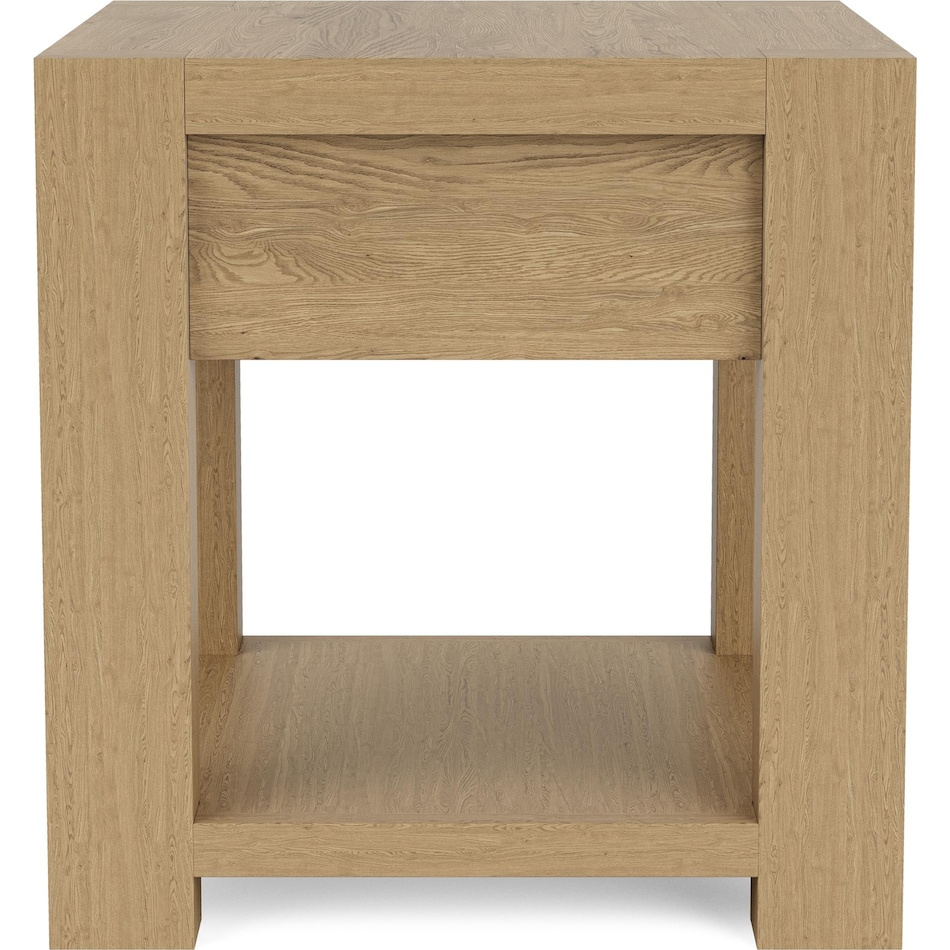 dakota pale oak chairside table   