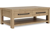 dakota pale oak cocktail table   