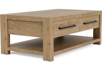 dakota pale oak cocktail table   