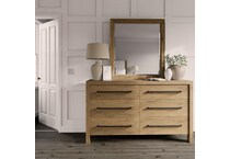 dakota pale oak mirror   