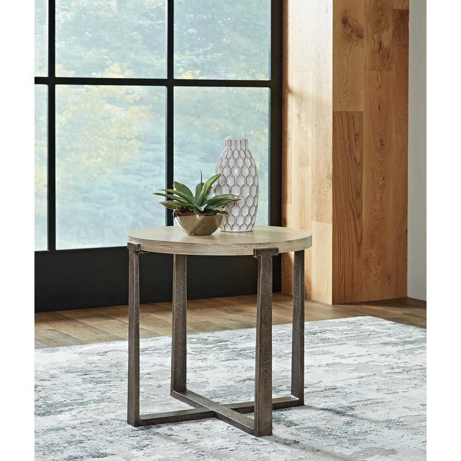 dalenville brown end table   