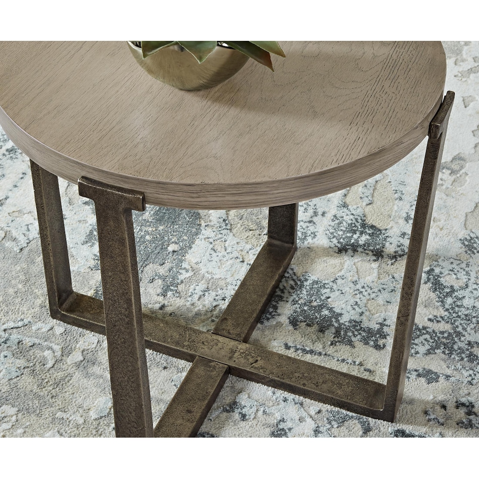 dalenville brown end table   