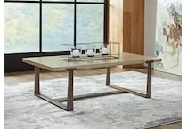 dalenville metal brown cocktail table   