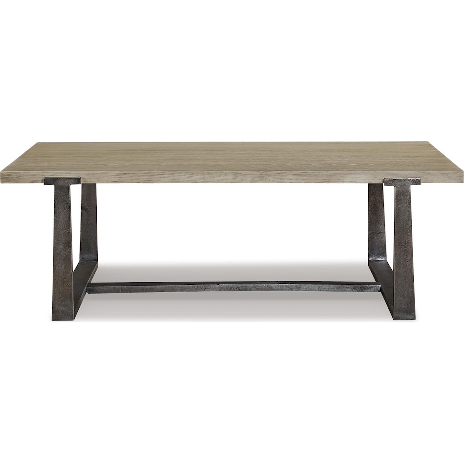 dalenville metal brown cocktail table   