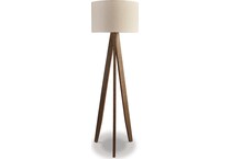 dallson grey brown floor lamp   