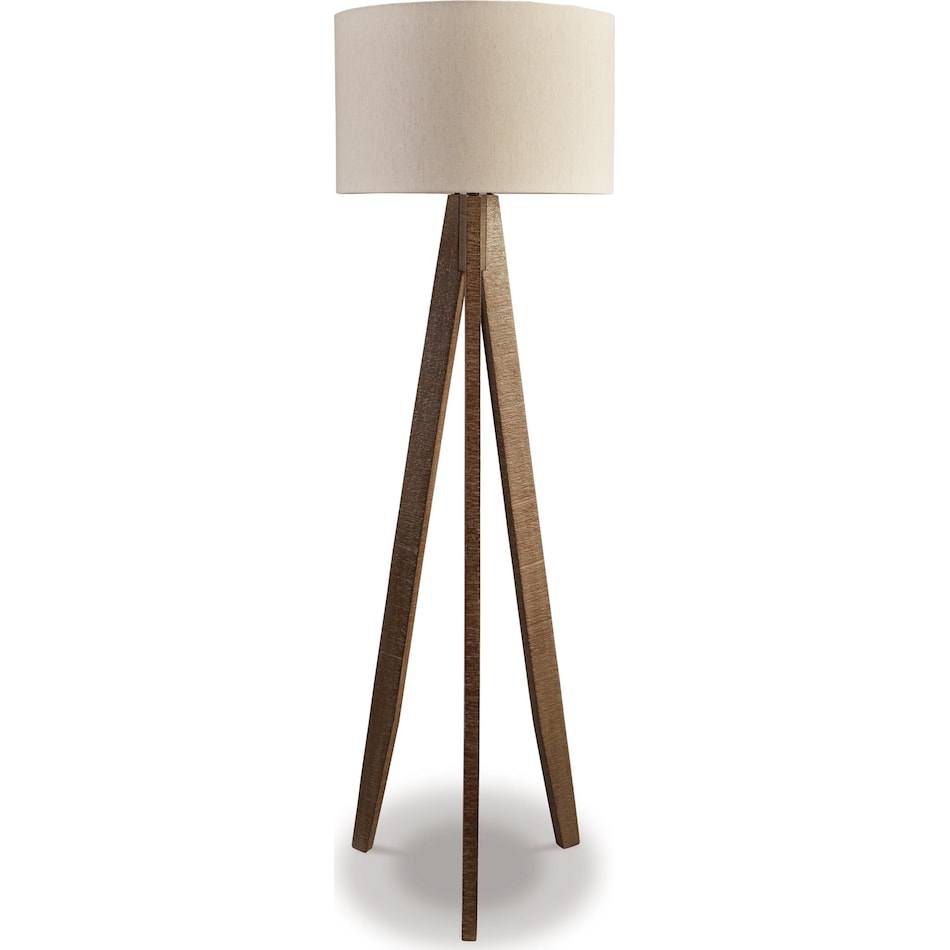 dallson grey brown floor lamp   