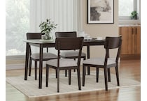 dantenton dark brown dining set   