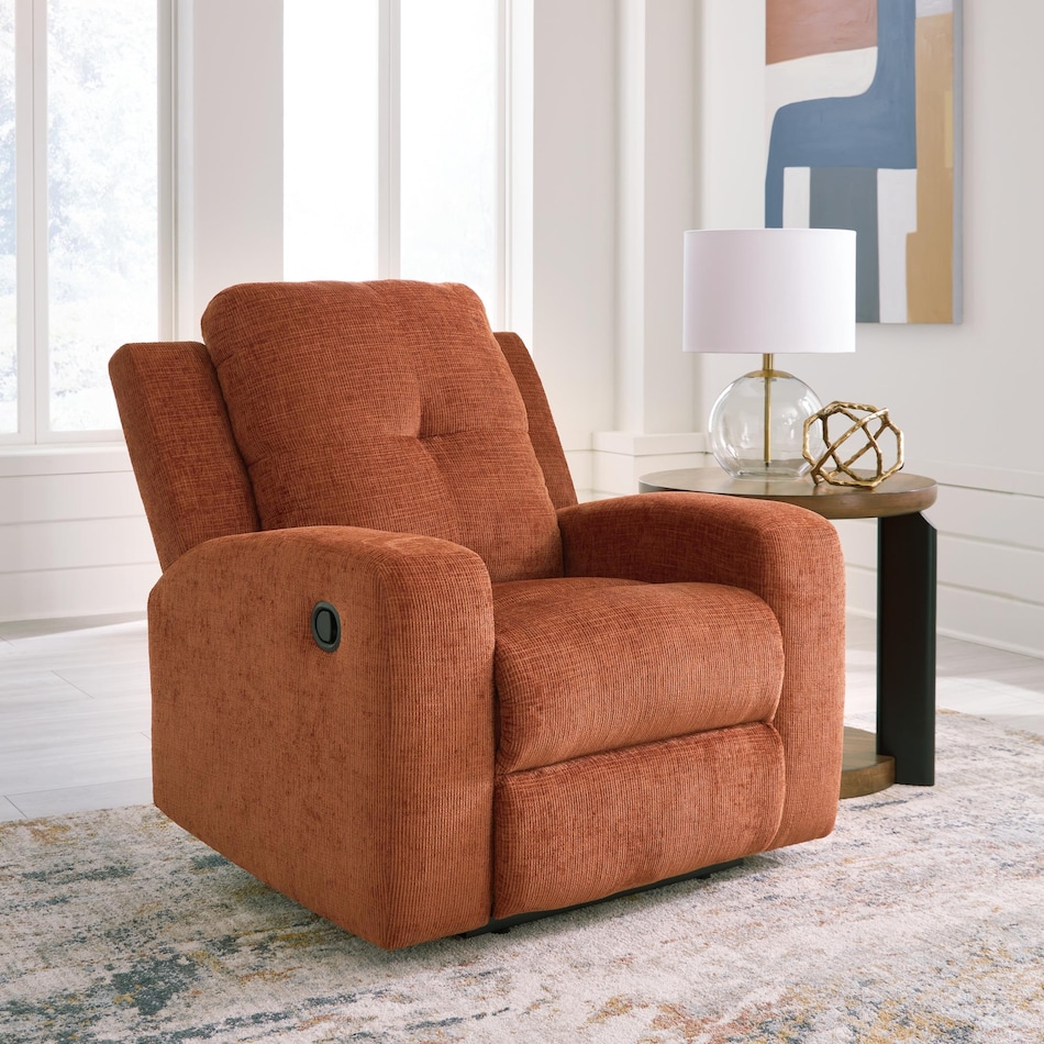 danum orange recliner   