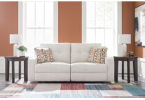 danum white reclining sofa   