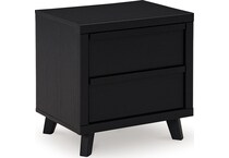 danziar black nightstand   