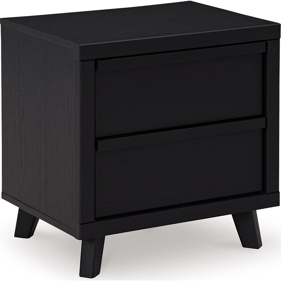 danziar black nightstand   