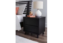 danziar black nightstand   