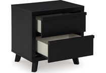 danziar black nightstand   